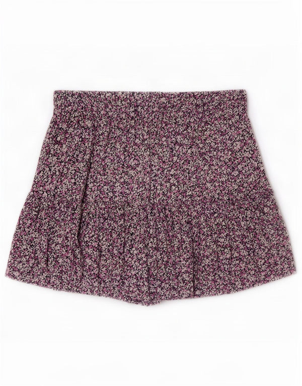 Krótkie spodenki damskie Zara Small W26 w fioletowe kwiaty