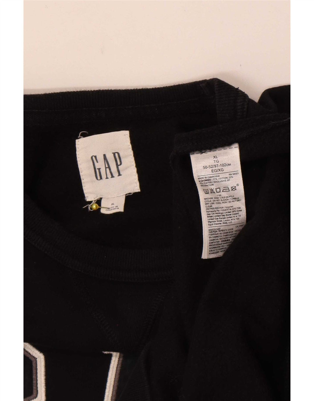 Męska bluza z grafiką Gap XL, czarna, bawełniana