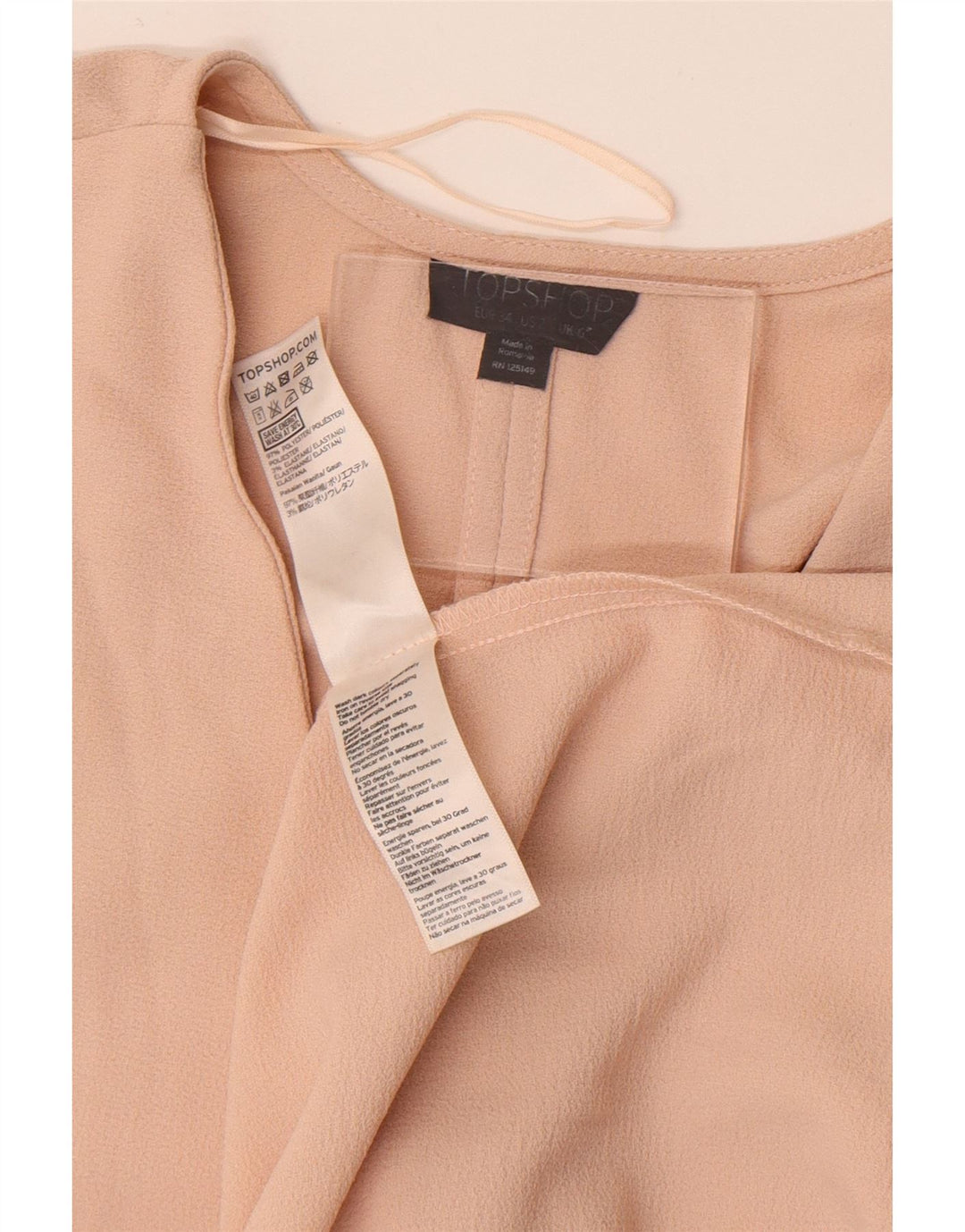 Damska sukienka kopertowa Topshop Batwing UK 6 XS, beżowy poliester