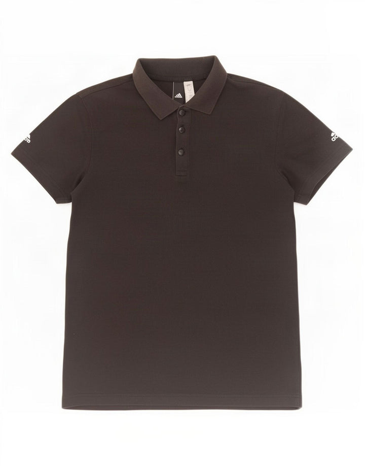 Męska koszulka polo Adidas, mała, czarna, bawełniana