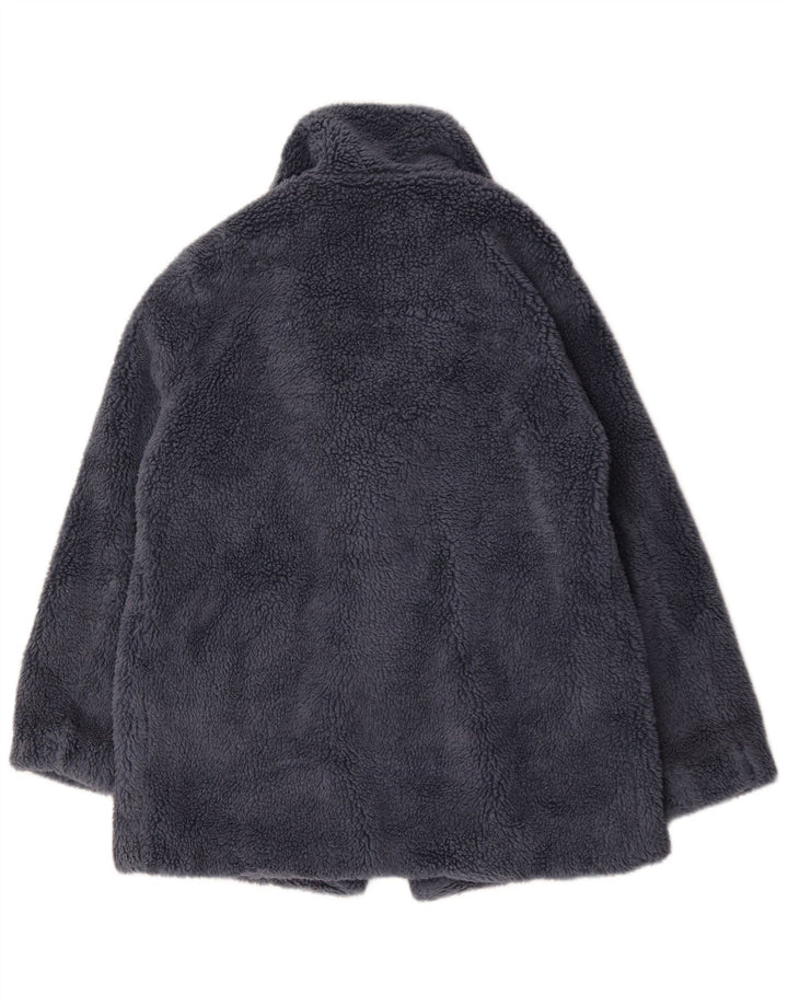 Marks & Spencer Damski płaszcz ze sztucznego futra oversize UK 12, średni szary