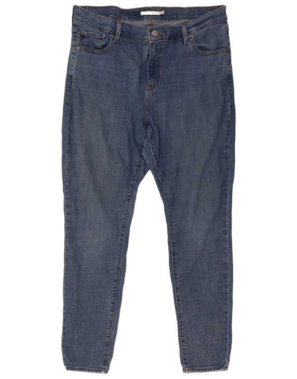 Damskie jeansy Levi's 721 z wysokim stanem US 16 2XL W36 L30 Niebieskie bawełniane