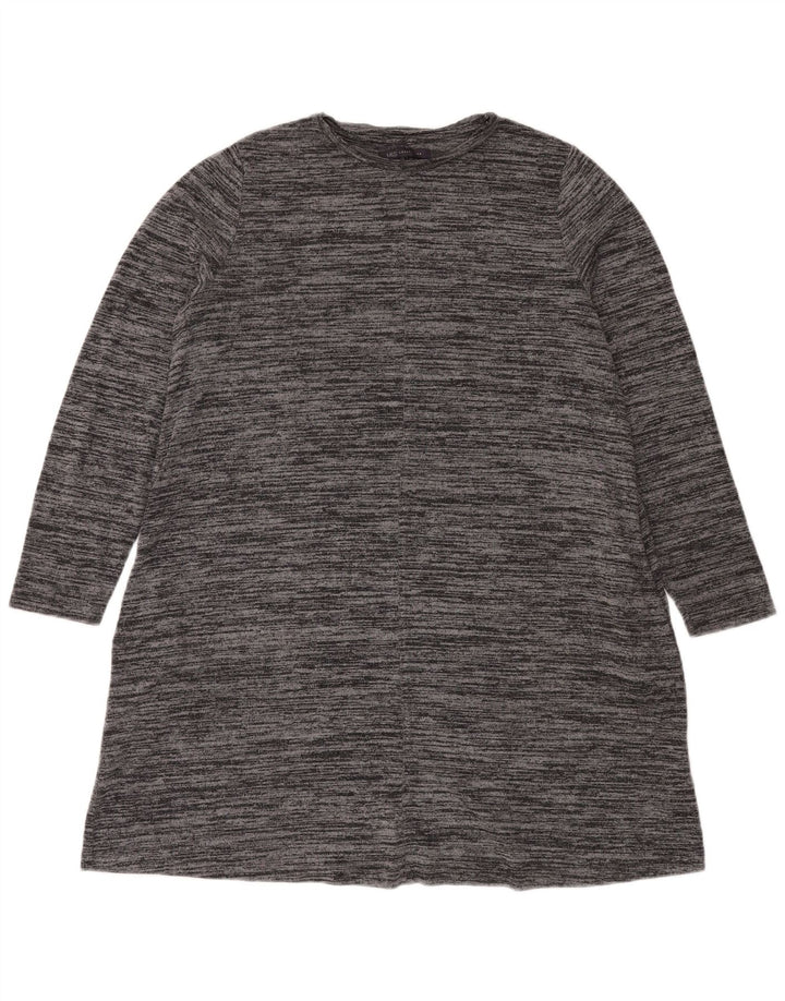 Marks & Spencer Damska sukienka sweterkowa UK 18 XL Szary, nakrapiany poliester