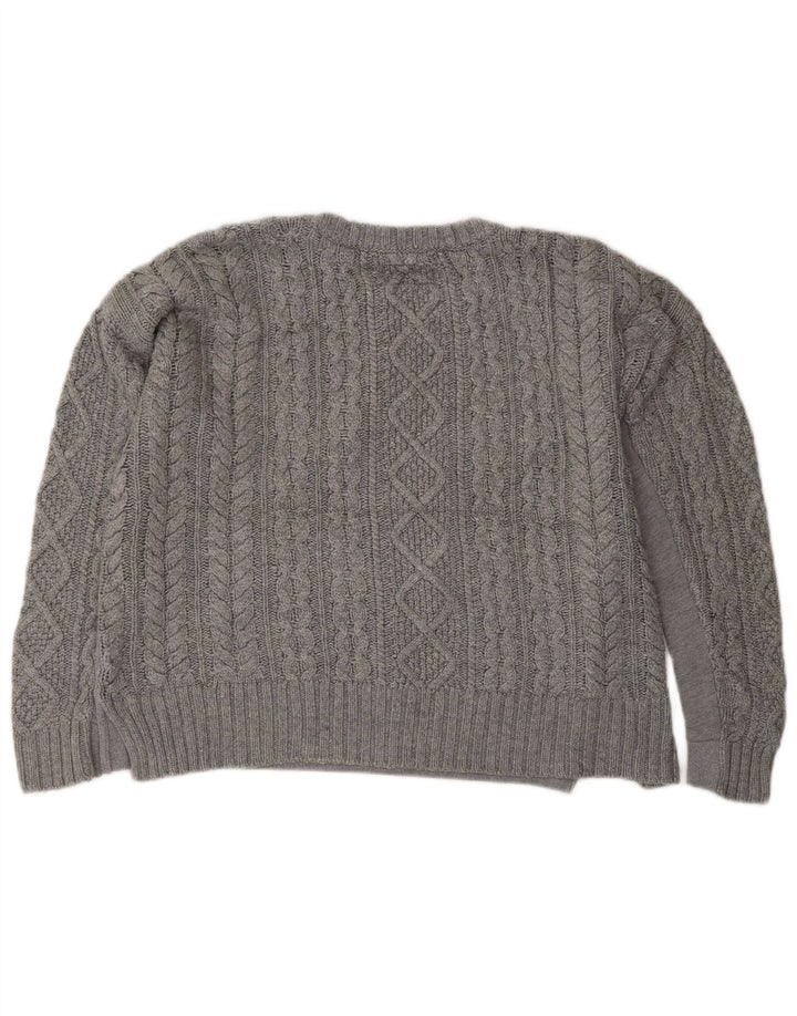 SUPERDRY Damski sweter oversize z grafiką UK 14, średni szary