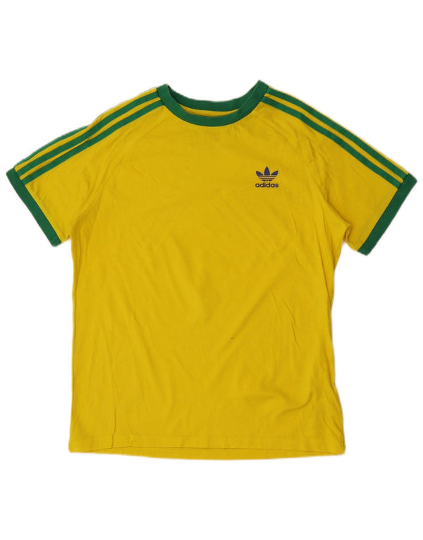 Adidas Chłopięcy T-Shirt Top 13-14 Lat Żółty Bawełniany