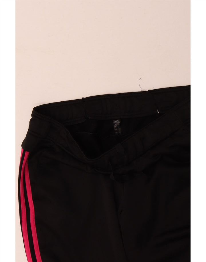 ADIDAS Womens Tracksuit Trousers Joggers UK 16 Large Black Polyester