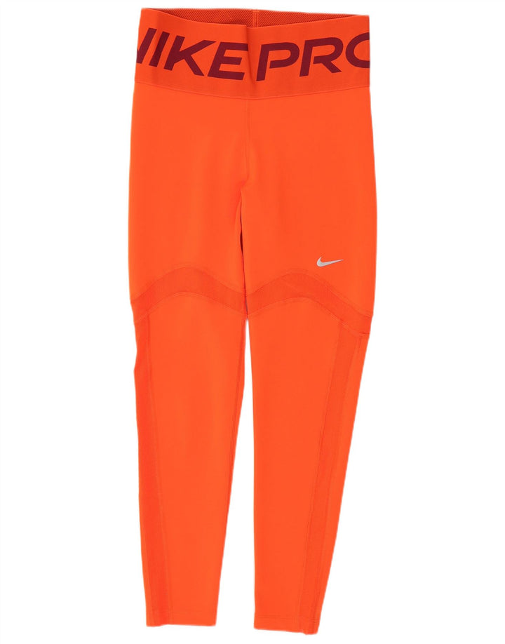 Damskie legginsy Nike Dri Fit Graphic Crop UK 12, średni pomarańczowy