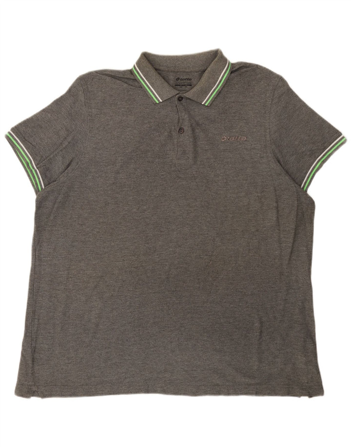 Męska koszulka polo Lotto 2XL, szara bawełna