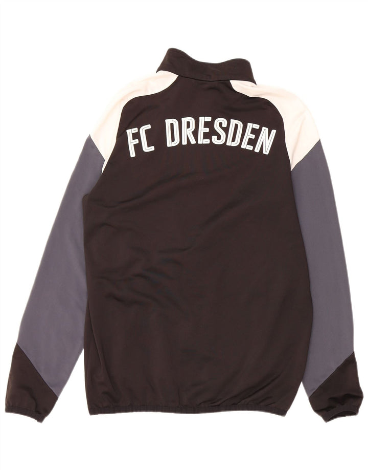 Męska kurtka dresowa Puma z grafiką, średnia czarna, poliester z blokami kolorów