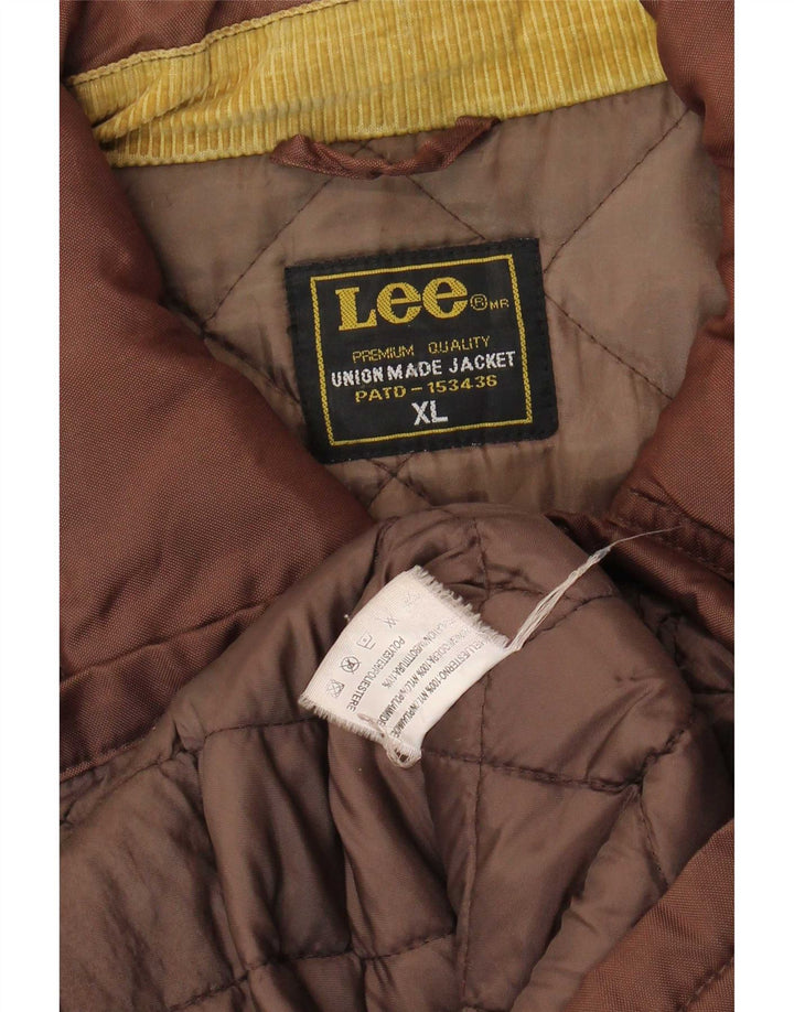 Męska ocieplana kurtka Lee UK 42 XL, brązowy nylon