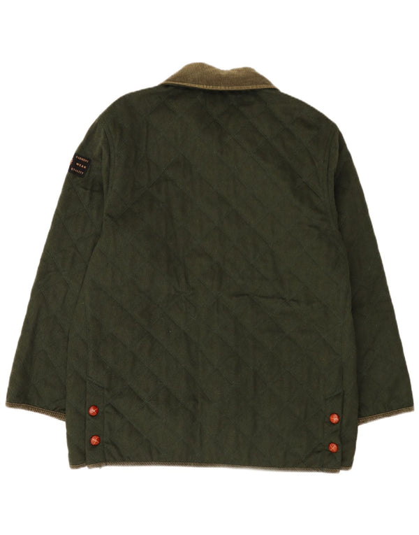 Męska pikowana kurtka St. Germain IT 52 XL Khaki, wełna z blokami kolorów