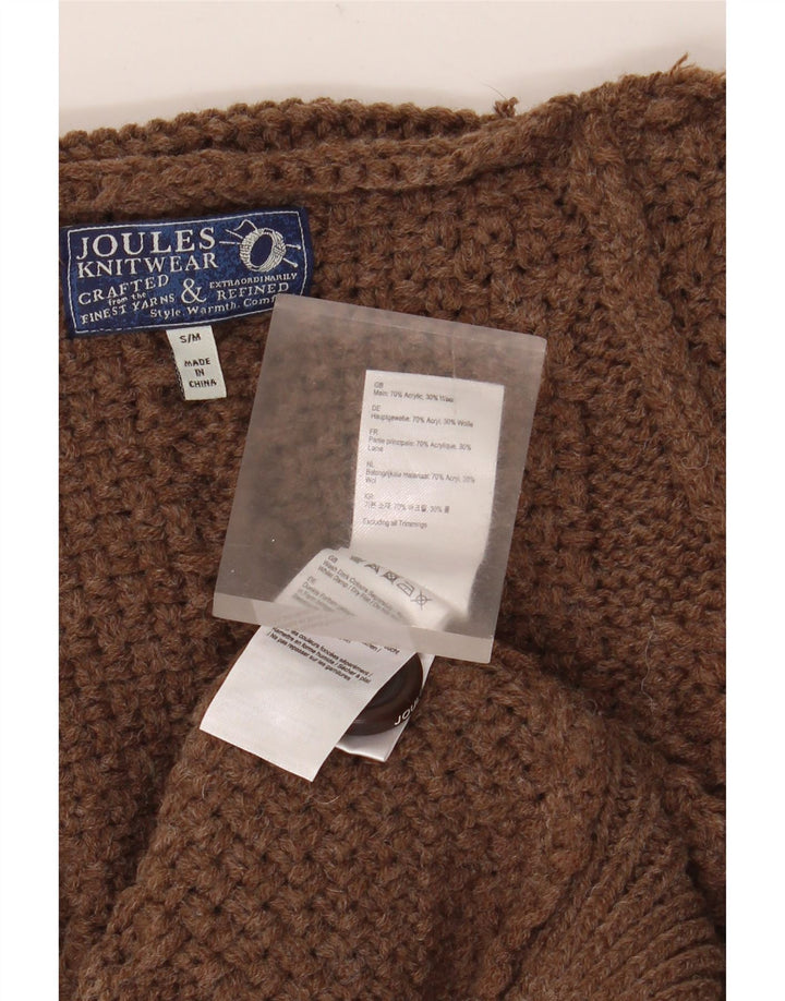 Damski sweter typu oversize Joules UK 10, mały, brązowy, akrylowy
