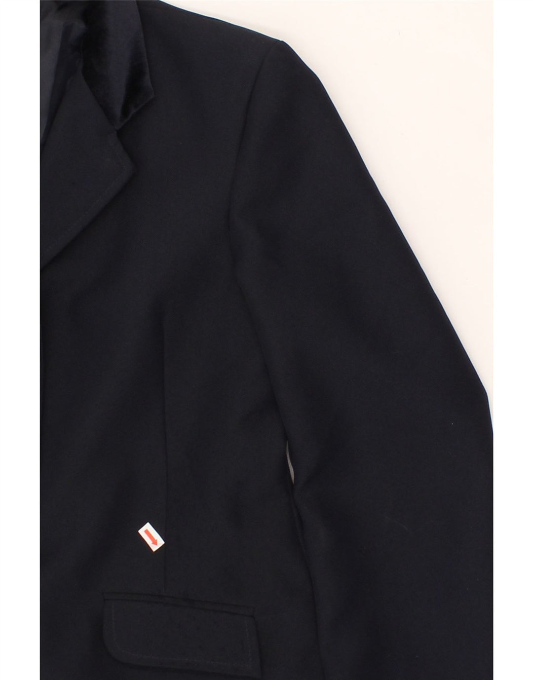VINTAGE Womens 3 Button Blazer Jacket UK 12 Medium Navy Blue Vintage Vintage and Second-Hand Vintage from Messina Hembry 