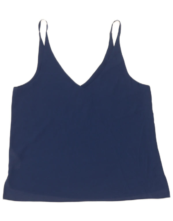 Topshop damski top na ramiączkach UK 10, mały, granatowy, poliester