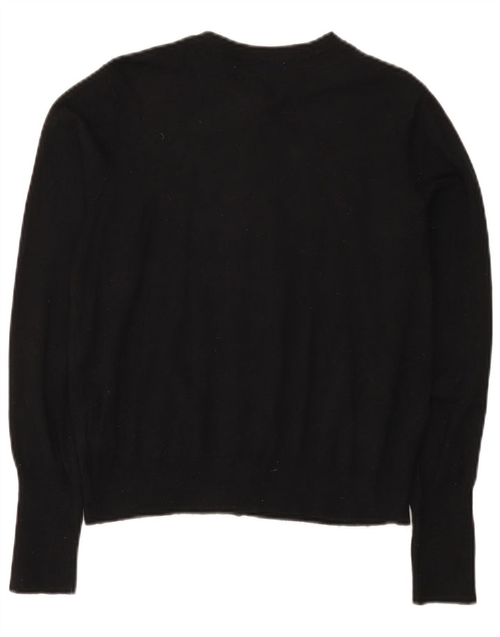Marks & Spencer Krótki sweter damski UK 12 Średni czarny wiskoza