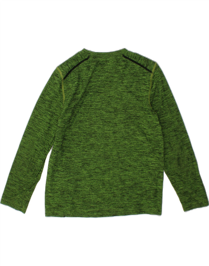 RUSSELL ATHLETIC Boys Top Long Sleeve 6-7 Years Small Green Flecked Vintage Russell Athletic and Second-Hand Russell Athletic from Messina Hembry 