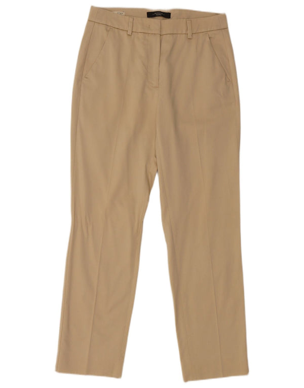 Spodnie damskie Max Mara Slim Chino UK 8 Small W28 L27 Beżowa bawełna