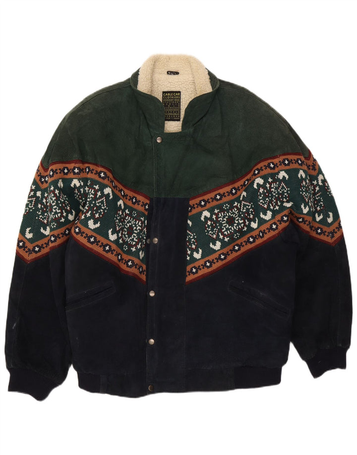 Męska kurtka Shearling Cable Car Clothiers UK 44 2XL Wielokolorowa Fair Isle