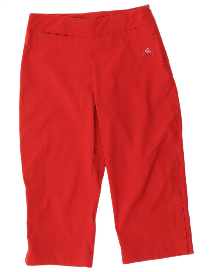 Damskie spodnie Capri Adidas UK 14 Large W30 L19 Czerwony poliester