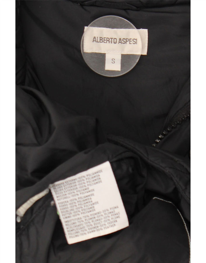 Męska pikowana kurtka Alberto Aspesi UK 36 Small Black Poliamid
