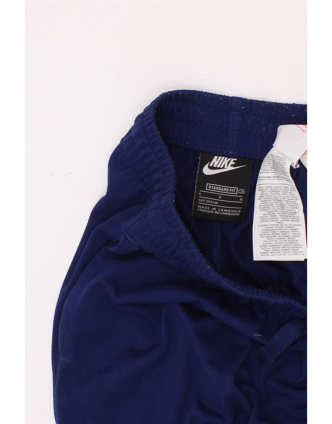 Chłopięce spodenki sportowe Nike o standardowym kroju, duże, 12-13 lat, granatowe, poliestrowe
