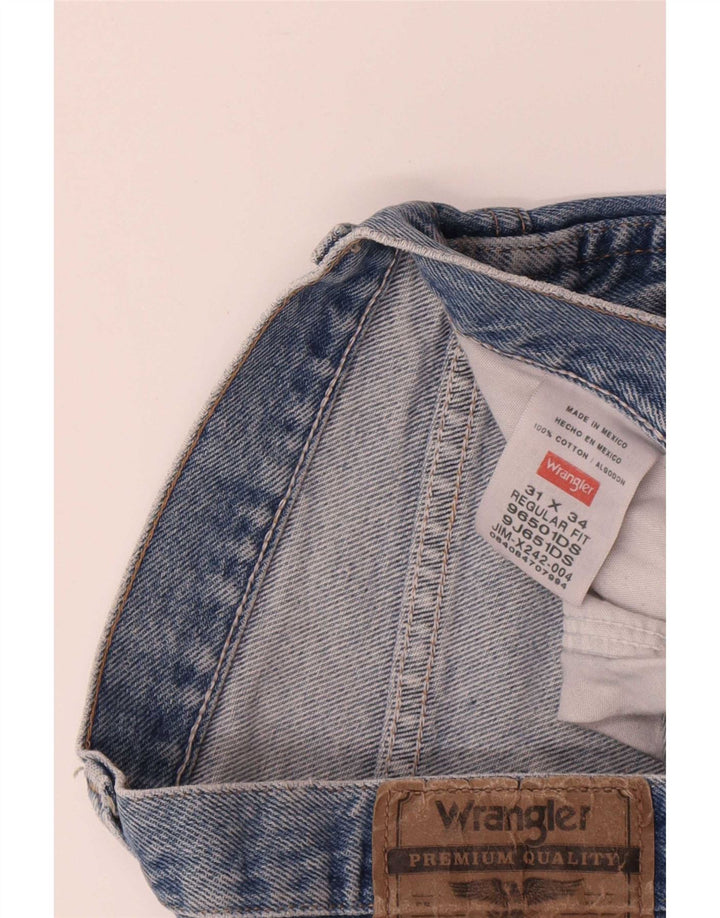 Męskie spodenki jeansowe Wrangler o regularnym kroju W31 Średnioniebieskie, bawełniane