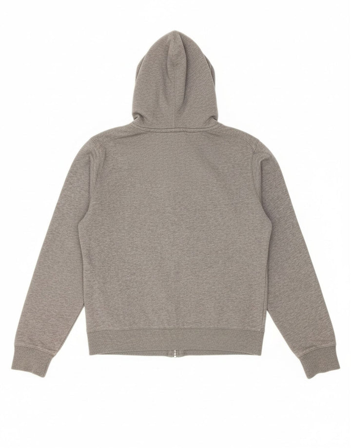 PUMA Mens Graphic Zip Hoodie Sweater Small Grey Cotton
