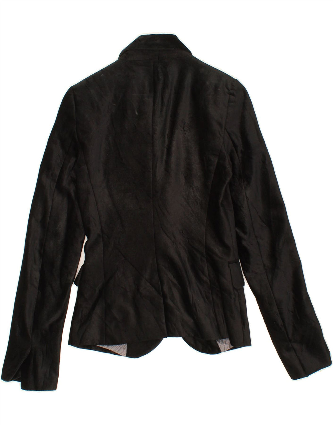 SISLEY Womens 2 Button Blazer Jacket IT 38 XS Black Cotton Vintage Sisley and Second-Hand Sisley from Messina Hembry 