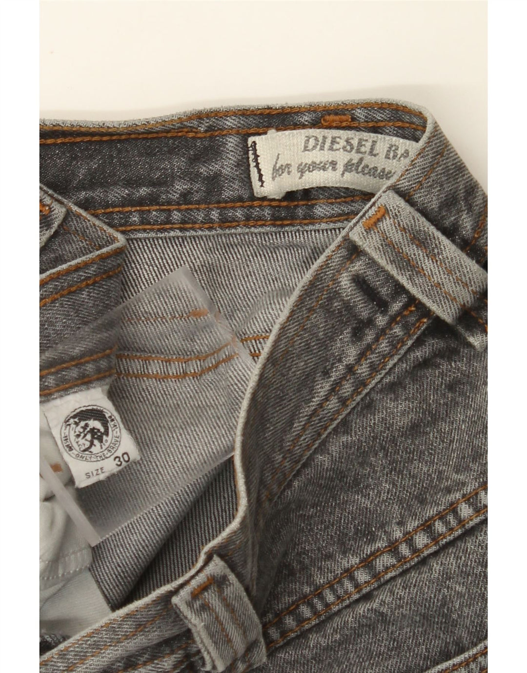 DIESEL Męskie zwężane dżinsy W30 L29 Szara bawełna