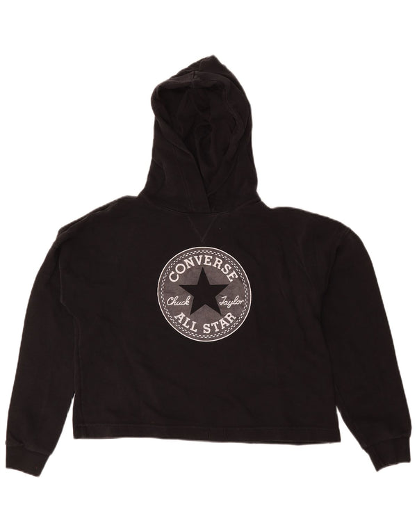Damska bluza z kapturem Converse Oversized Crop Graphic UK 10 Small Black
