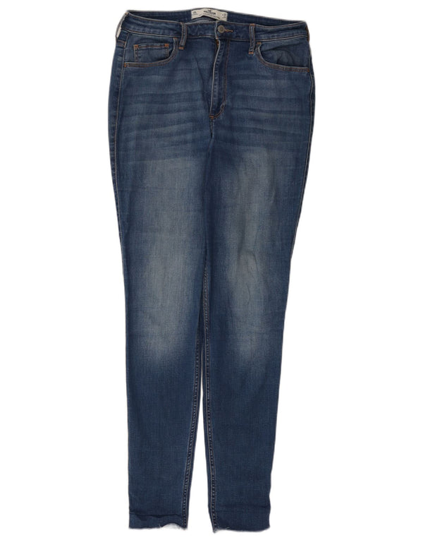 Damskie jeansy Hollister z wysokim stanem, bardzo obcisłe, bawełniane, W31 L31