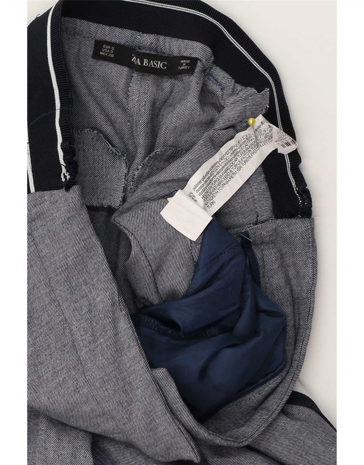 Spodnie damskie Zara Slim Chino, małe, W26 L27, szary poliester w paski