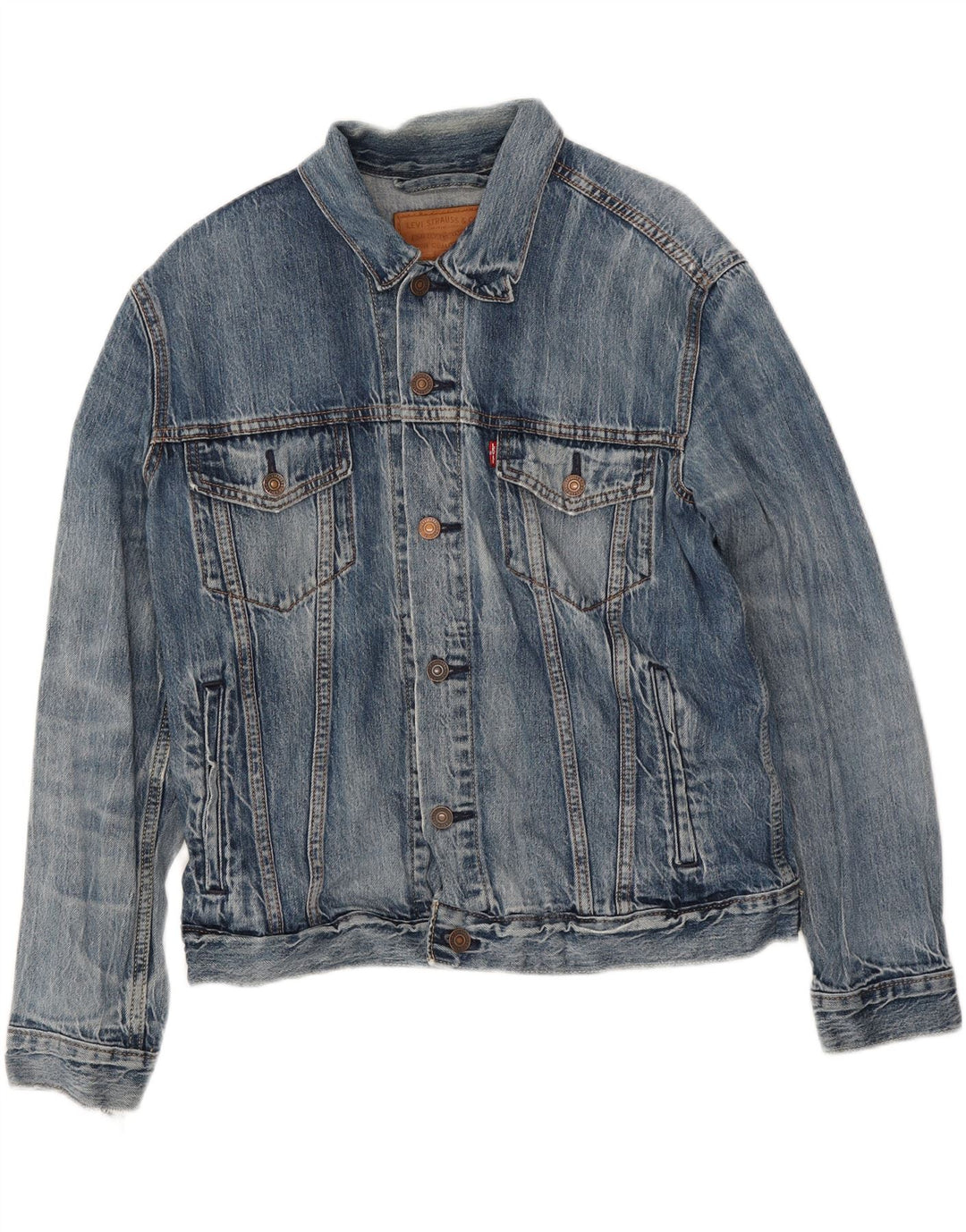 Męska kurtka dżinsowa Levi's UK 38, średnia niebieska, bawełniana