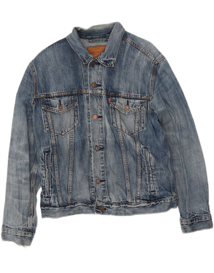 Męska kurtka dżinsowa Levi's UK 38, średnia niebieska, bawełniana