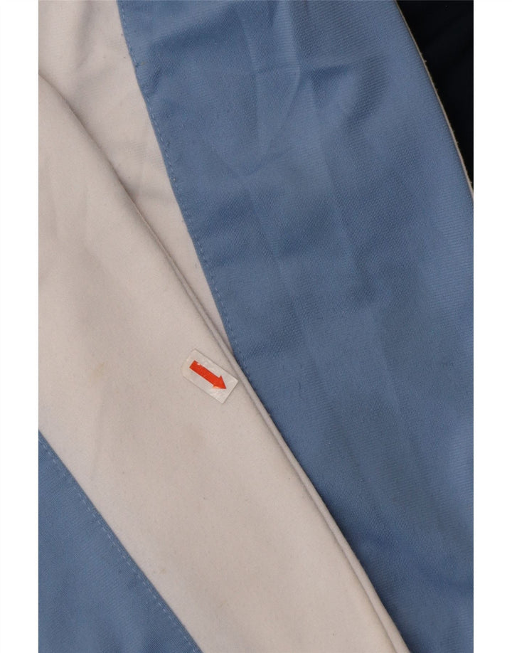 Adidas Męska bluza dresowa UK 42/44 Duży niebieski poliester z blokami kolorów