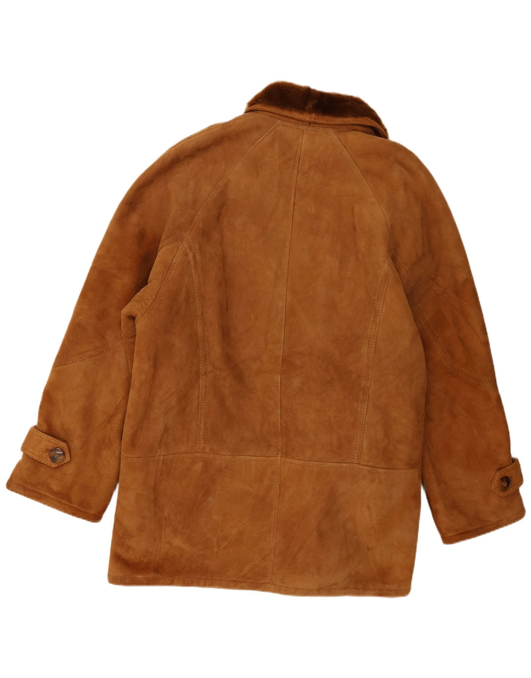 Vintage męska kurtka shearling IT 54 2XL brązowa