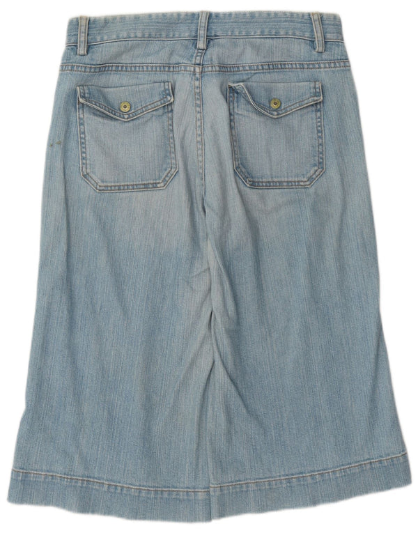 Damskie spodenki jeansowe Gap z szeroką nogawką UK 10 Small W30, niebieska bawełna
