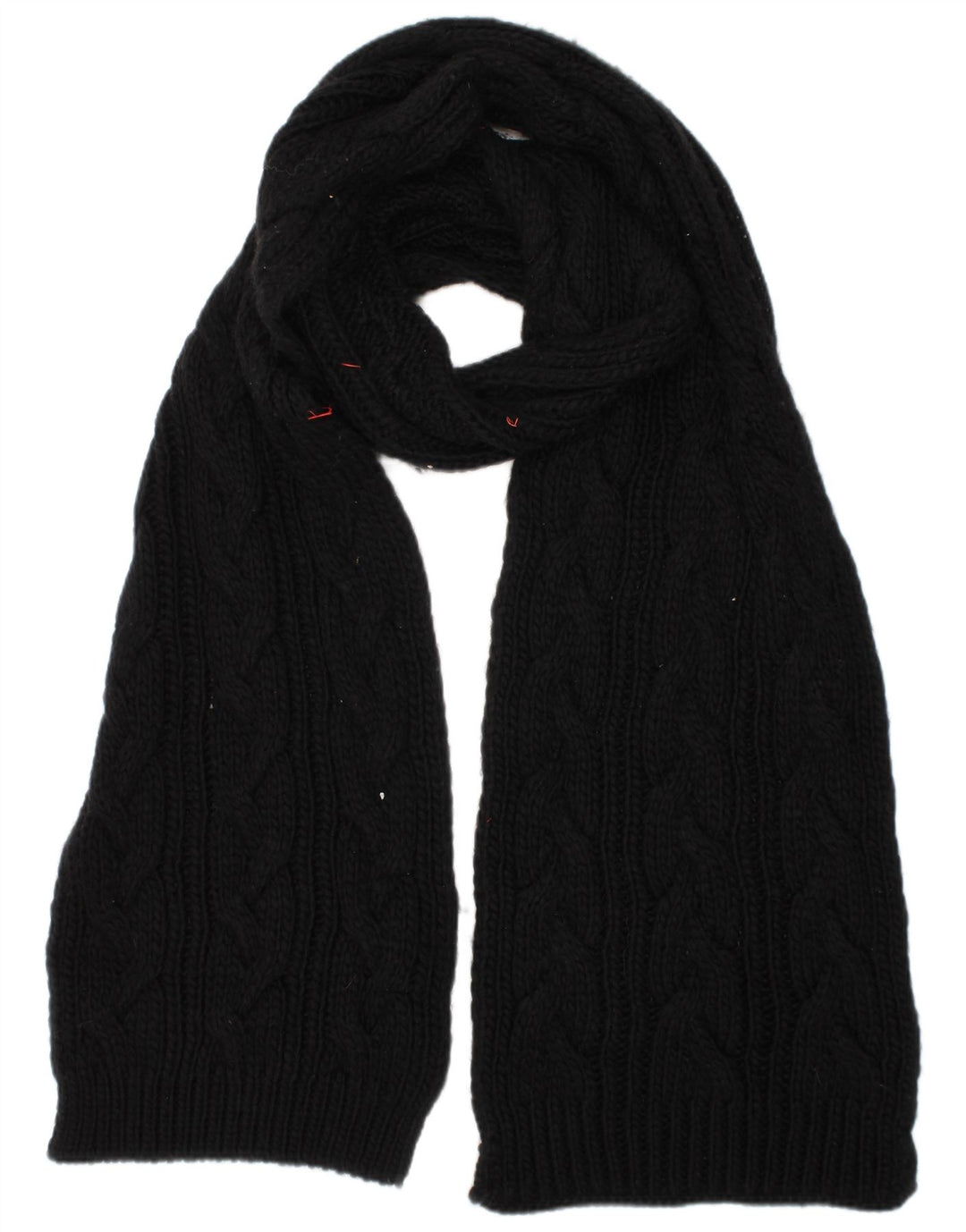 FRENCH CONNECTION Womens Knit Rectangle Scarf One Size Black Classic