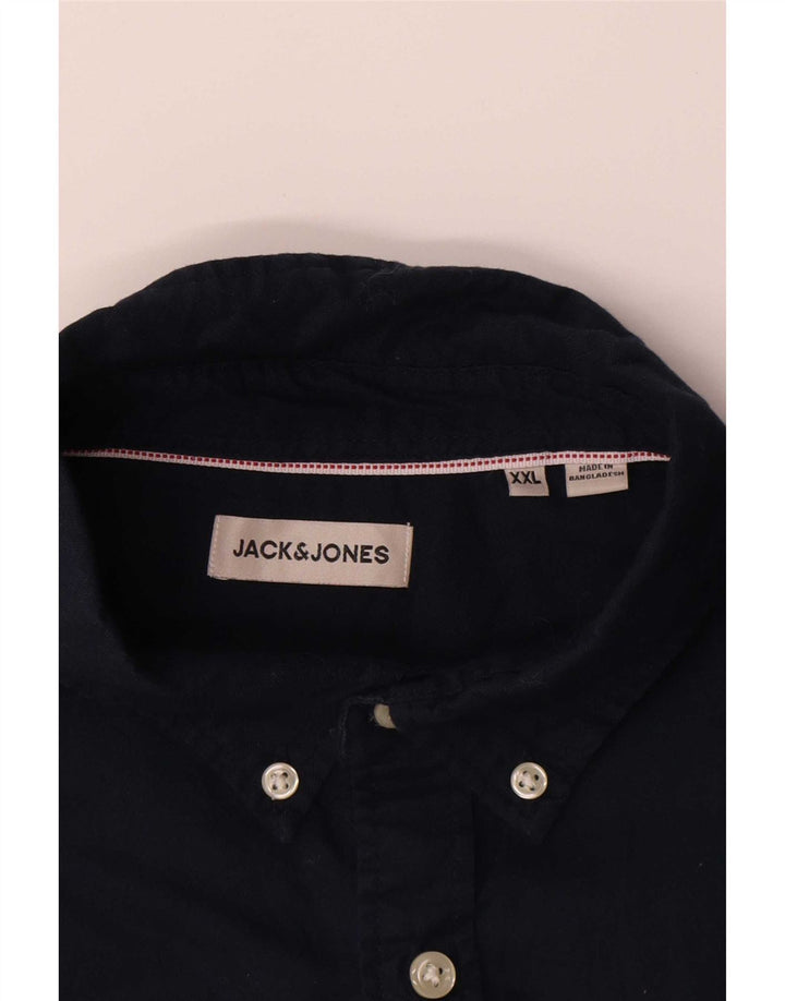 Koszula męska Jack & Jones 2XL, granatowa, bawełniana