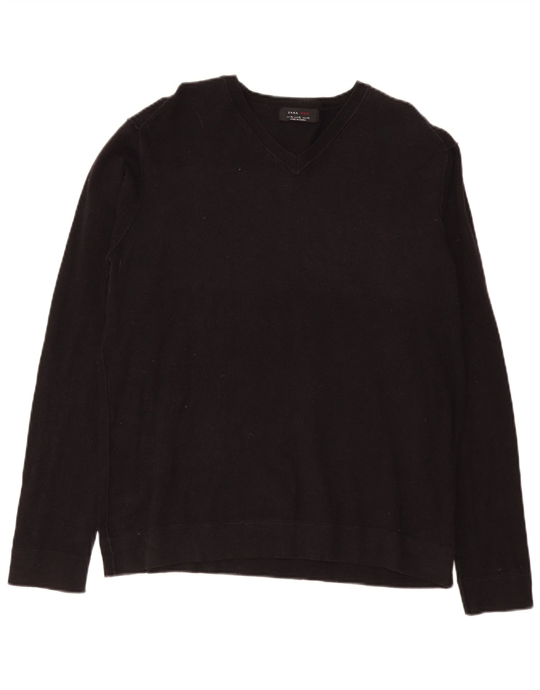 Męski sweter Zara z dekoltem w kształcie litery V, XL, czarny