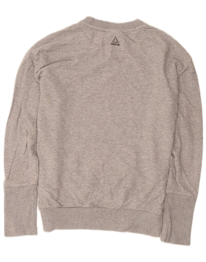 Damski sweter oversize Reebok UK 8/10, mały, szary, bawełniany