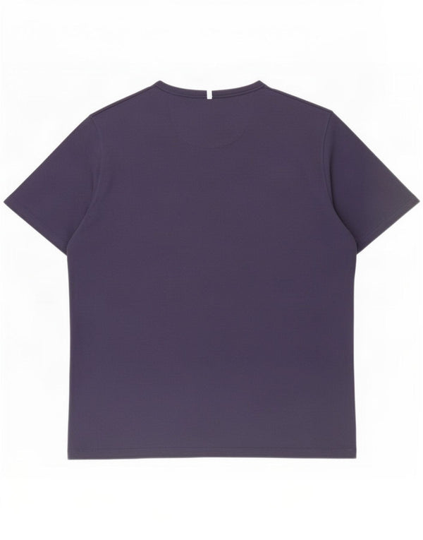 Męska koszulka z grafiką Massimo Dutti Top 2XL, granatowa, bawełniana