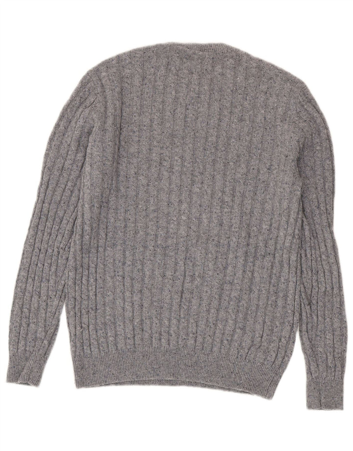 Męski sweter z okrągłym dekoltem Jack Wills, duży, szary, wełniany