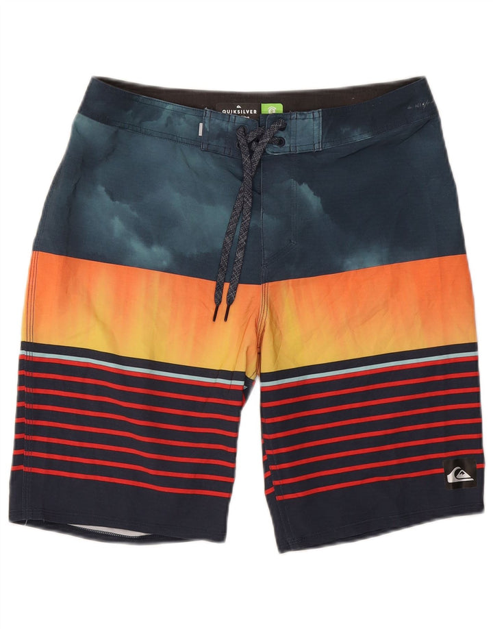 Męskie spodenki kąpielowe Quiksilver, poliester w wielokolorowe paski