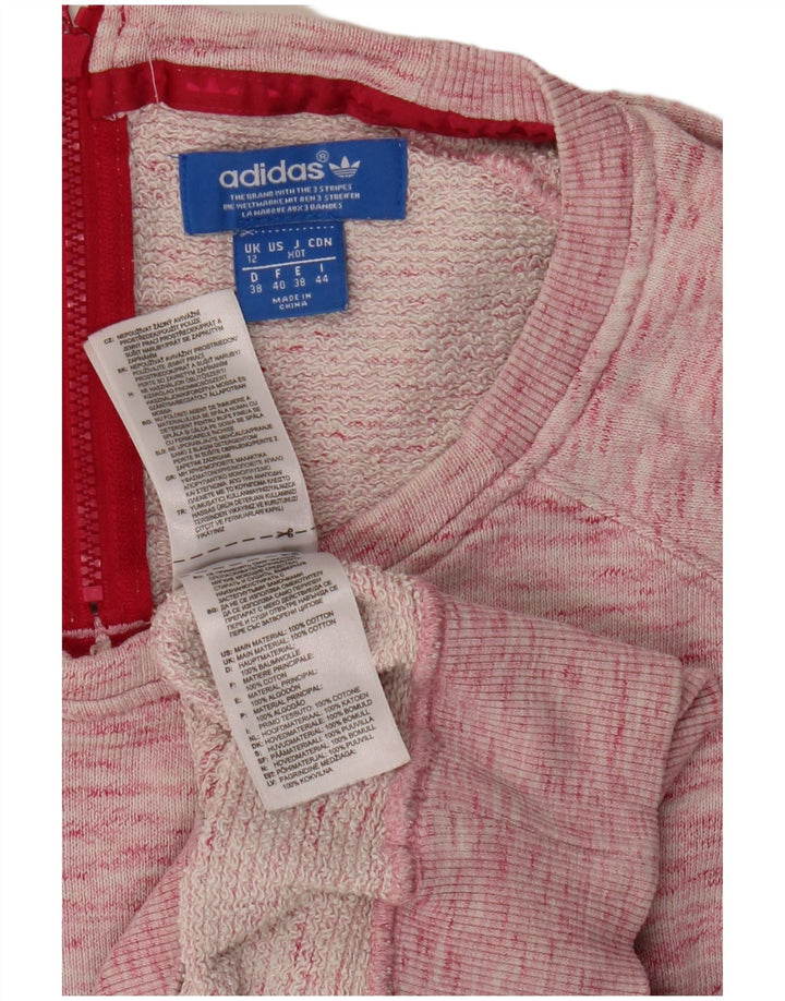 Bluza damska Adidas Jumper UK 12 Średnia różowa bawełniana nakrapiana