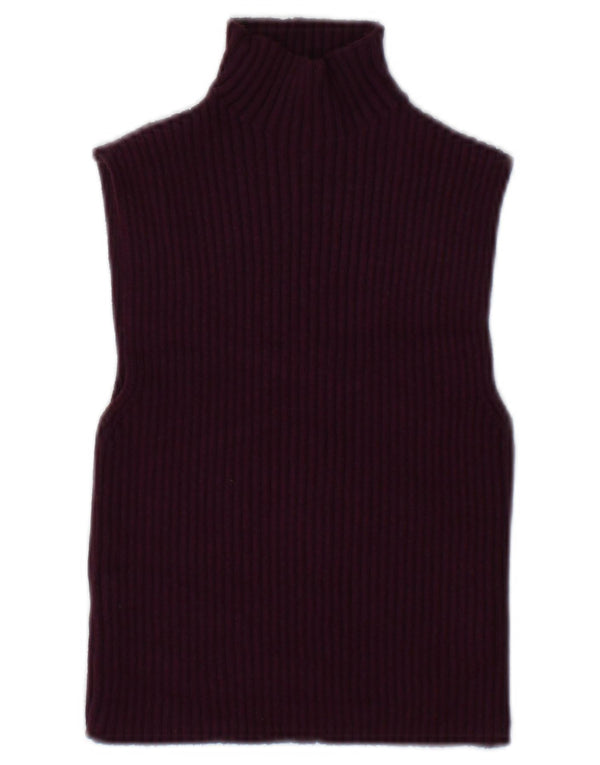Damski krótki kamizelka Zara UK 10 Small Burgundowa wiskoza