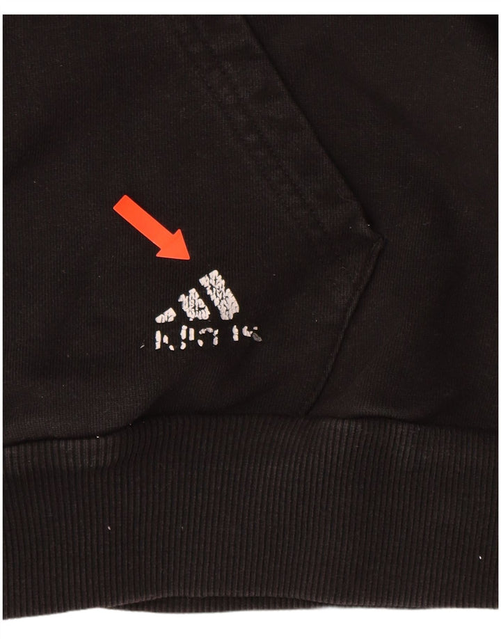 Męski sweter z kapturem i grafiką FC Bayern Monachium ADIDAS, duży, czarny, bawełniany