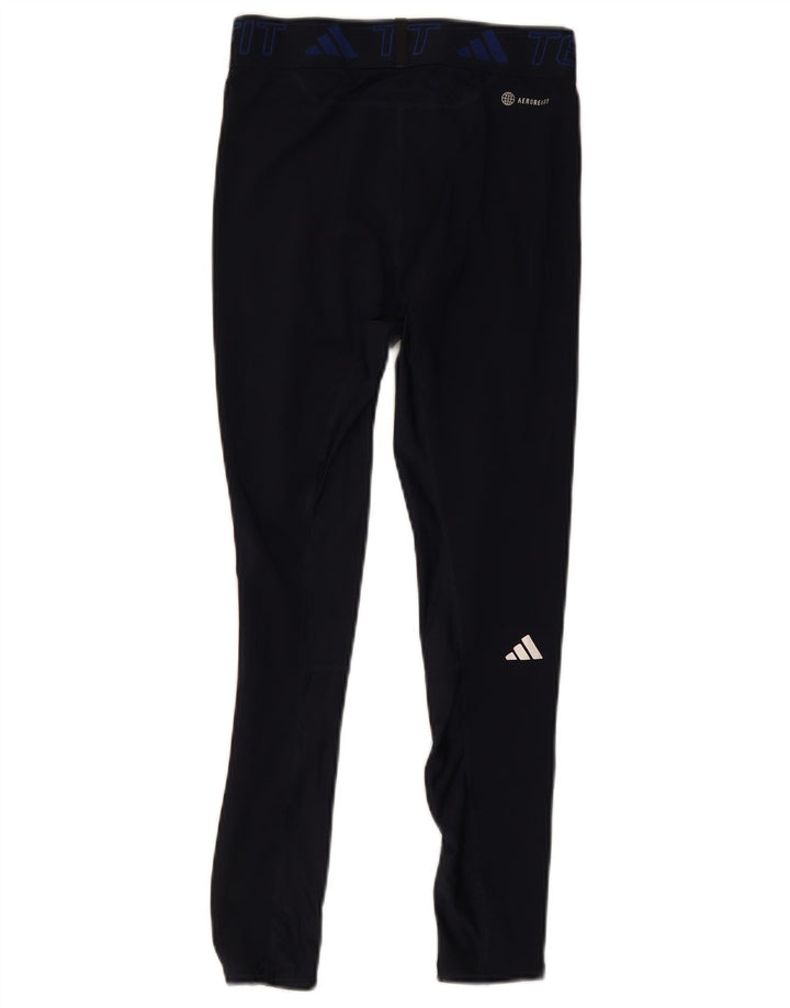 Damskie legginsy Adidas Aeroready UK 12, średni granatowy poliester