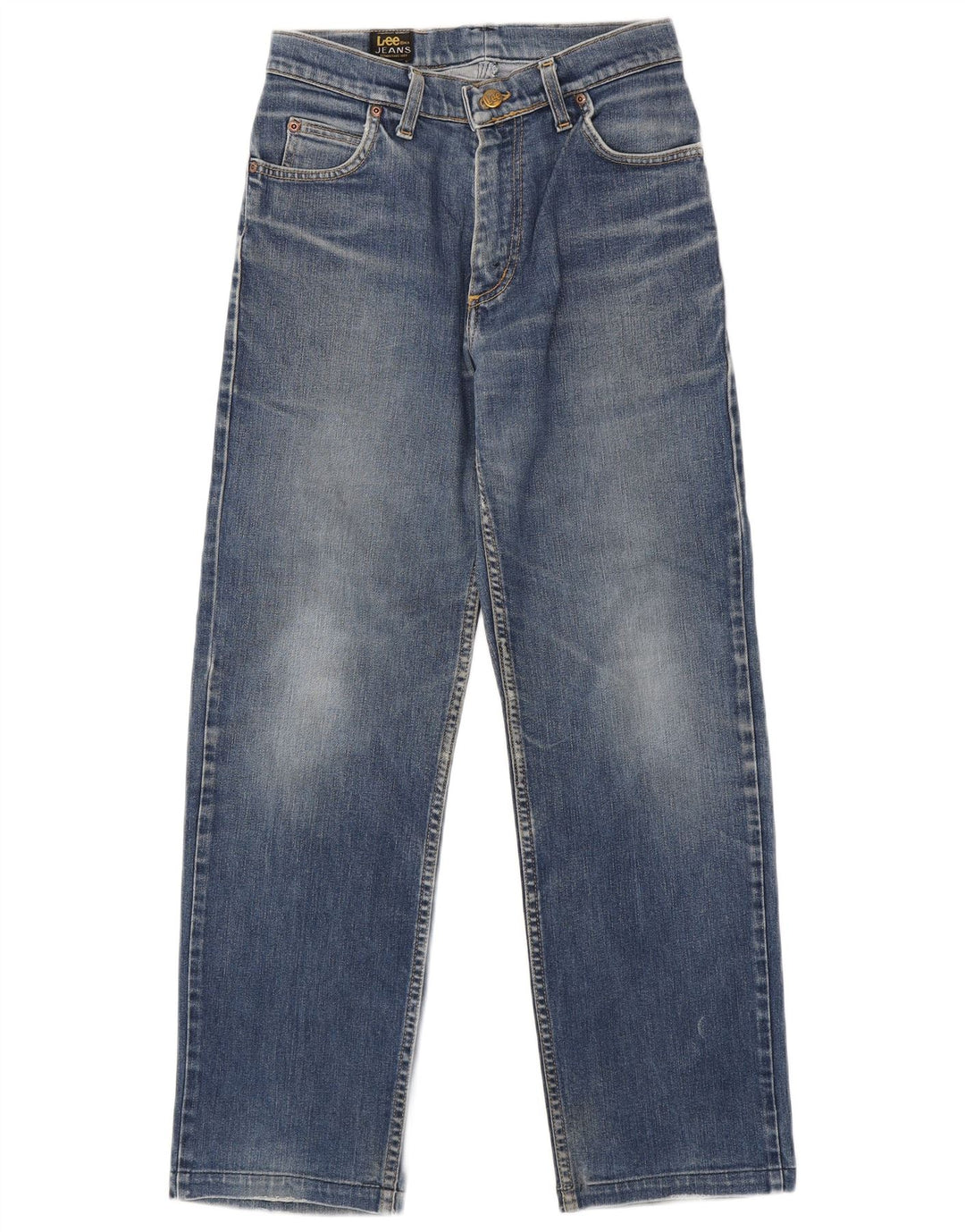 LEE Womens Straight Jeans W28 L30 Blue Cotton