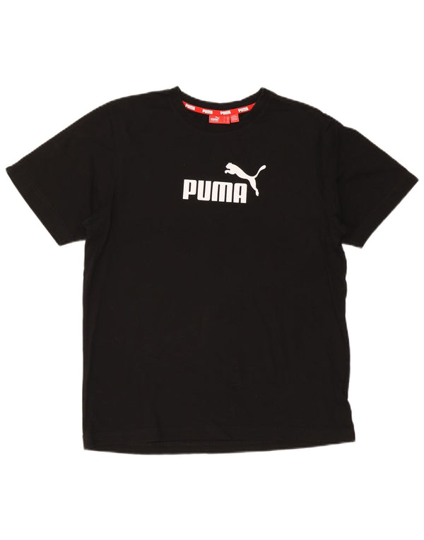 Chłopięcy T-shirt z grafiką PUMA, 15-16 lat, czarny
